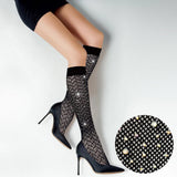 Bling Studded Grace Knee-high Fish Net Stocking