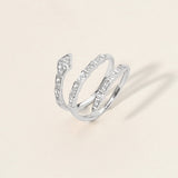 Stone Paved Snake Ring