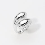 Chunky Metal Teardrop Tip Ring