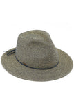 C.C Lurex Straw Panama Sun Hat