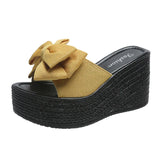 Thick Bottom Bow Wedges - AfterAmour
