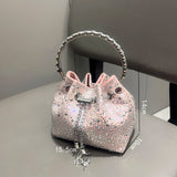 Lavender Luxe Crystal Bucket Bag - AfterAmour