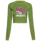 Women's Y2K Gothic Cartoon Print T-Shirt Trendy