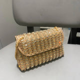 Rhinestones Lined Clutch Bag - AfterAmour