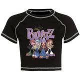 Women's Y2K Gothic Cartoon Print T-Shirt