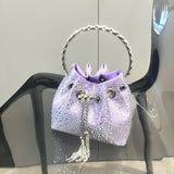 Lavender Luxe Crystal Bucket Bag