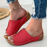 Solid Band Sandals - AfterAmour