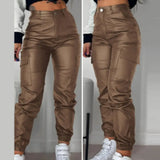Faux Leather Motorcycle Pants