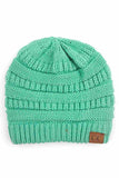 C.C Women's Ribbed Knit Solid Color Beanie
