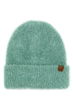 C.C Metallic Eyelash Cuff Solid Beanie