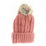 Fuzzy Lined Fur Pom C.C Beanie