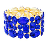 Glass Crystal Stretch Evening Bracelet
