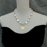 Golden Coin Baroque Pearl Necklace - AfterAmour