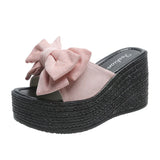 Thick Bottom Bow Wedges - AfterAmour