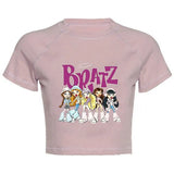 Women's Y2K Gothic Cartoon Print T-Shirt Trendy