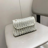 Rhinestones Lined Clutch Bag - AfterAmour