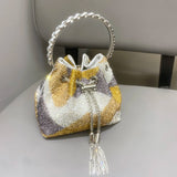 Radiant Crystal Evening Bucket Bag - AfterAmour