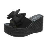 Thick Bottom Bow Wedges - AfterAmour