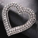 Rhinestone Heart Earrings - AfterAmour