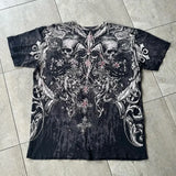 Gothic Skull Affliction Graphic Tee