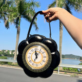 Vintage Clock-Face Flower Handbag