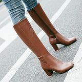 Soft Leather Back Zipper Boots - AfterAmour