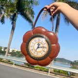 Vintage Clock-Face Flower Handbag