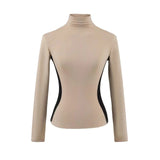 Women's High Neck Slim Fit Fleece Base Layer Top