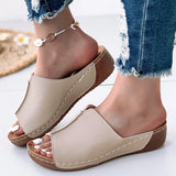 Solid Band Sandals - AfterAmour