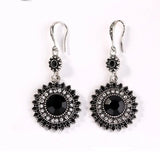 Sun Flower Crystal Dangle Earrings