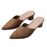 Pointed-Toe Heeled Sandals - AfterAmour