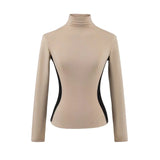 Women High Neck Slim Fit Fleece Base Layer Top