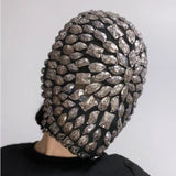 Spiked Crystal Mask Hood Helmet - AfterAmour