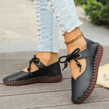 Lace Up Moccasins Flats - AfterAmour