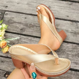 Open-Toe Heel Band Sandals - AfterAmour