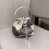 Radiant Crystal Evening Bucket Bag - AfterAmour