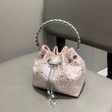 Lavender Luxe Crystal Bucket Bag - AfterAmour
