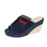Denim Platform Wedges - AfterAmour