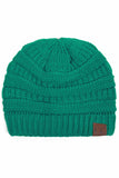 C.C Women's Ribbed Knit Solid Color Beanie