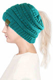 C.C Confetti Ponytail Messy Bun Beanie
