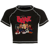 Women's Y2K Gothic Cartoon Print T-Shirt Trendy