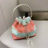 Radiant Crystal Evening Bucket Bag - AfterAmour