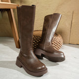 Chunky Knee-High Platform Boots