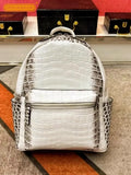 Crocodile Leather Backpack