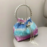 Radiant Crystal Evening Bucket Bag - AfterAmour