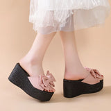 Thick Bottom Bow Wedges - AfterAmour