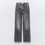 Women's High Waist Wide Leg Denim Pants