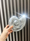 Silver Spiral Seashell Clutch