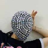 Spiked Crystal Mask Hood Helmet - AfterAmour