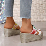 Platform Woven Wedges - AfterAmour